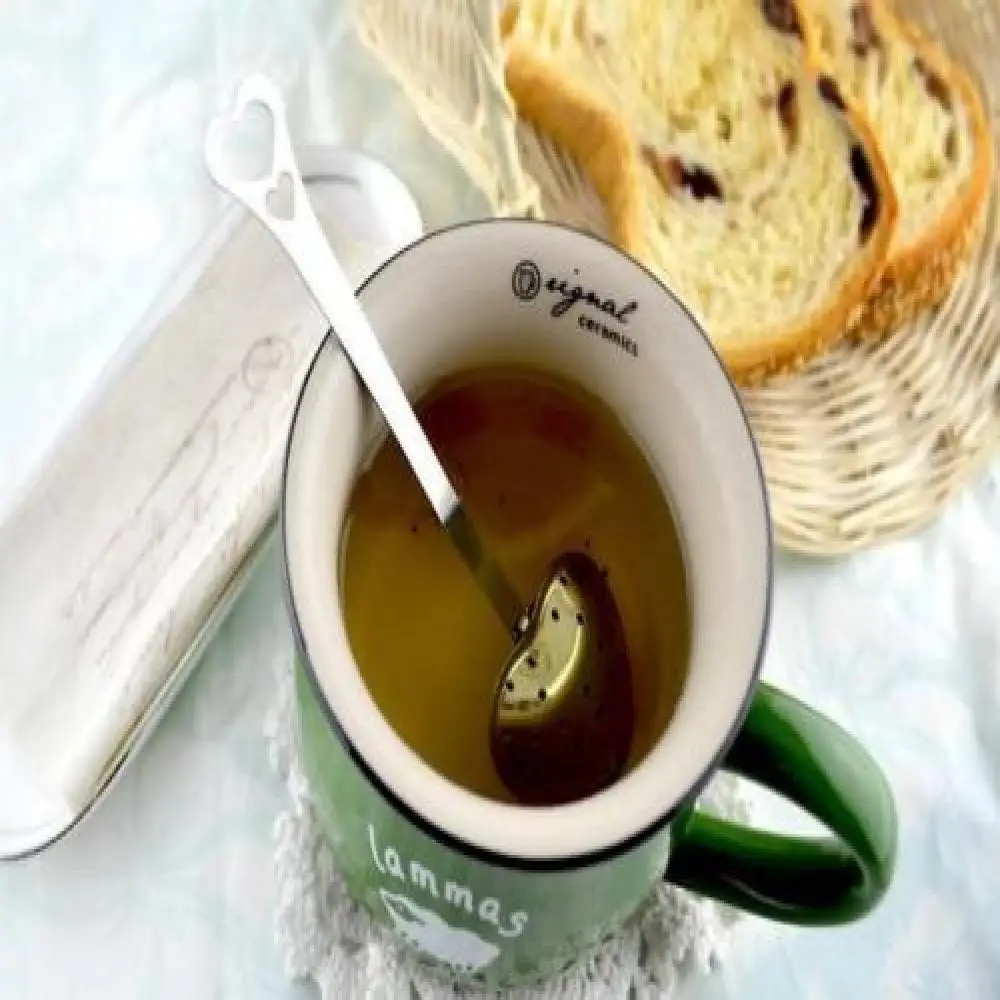 Круче Чай Форма ложка Infuser практичный сердце 1 нержавеющая сталь Ручка ПК