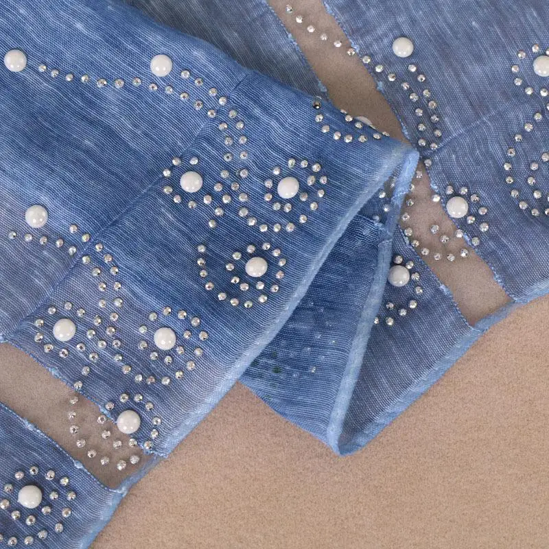 170*75 см женские мусульманские длинные Стразы хиджаб платок шарф накидка на голову