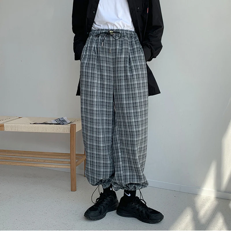 Разборные 2020 клетчатые брюки женские уличные свободные Дамские Брюки