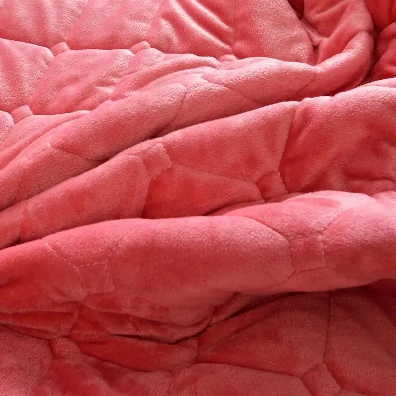 Фланелевый чехол на матрас натяжная простыня для кровати однотонная стеганая