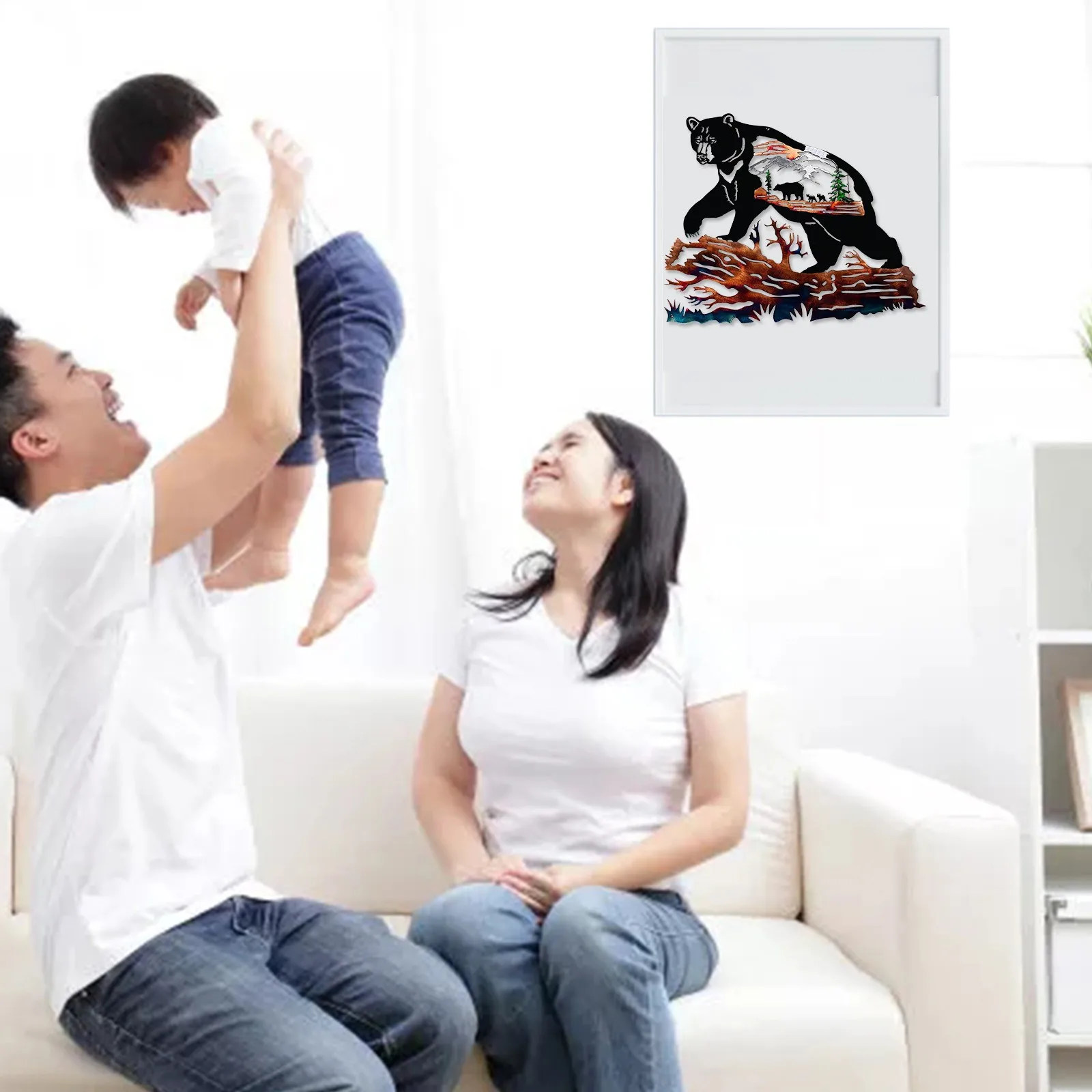 Красивые тапочки в виде медвежонка Цвет Коричневый сцена для искусства стены