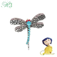 rj new movie coraline hairpin cute kids dragonfly hair clip queen bee hairwear hair comb brooch pin girls women cosplay jewelry