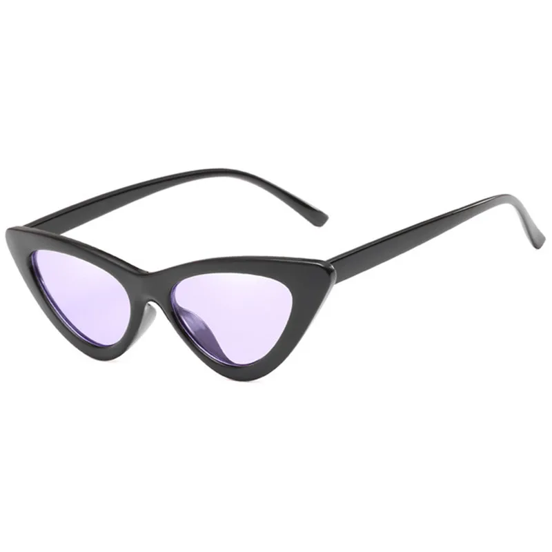 RBROVO новые роскошные Cateye Солнцезащитные очки женские классические Винтажные Солнцезащитные очки для покупок Ретро Lunette De Soleil Femme UV400 - Цвет линз: Black Purple