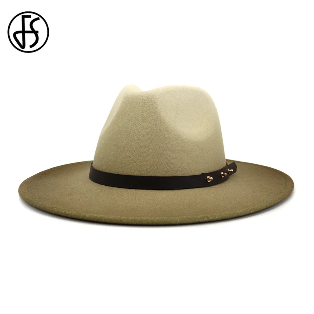 FS/модная шляпа с широкими полями для церкви Дерби Панама градиентный цвет