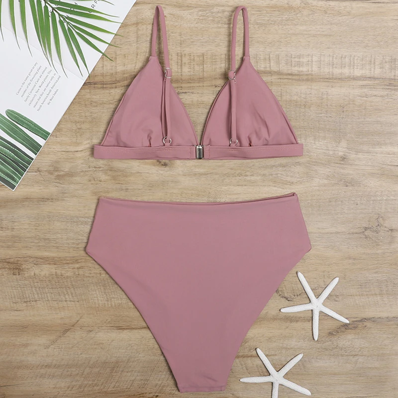 

New Style Ladies Swimwear Solid Senior High Waist Split Swimsuit Sexy Bikini Swimming Pool Seaside Swimming Equipment Tankini