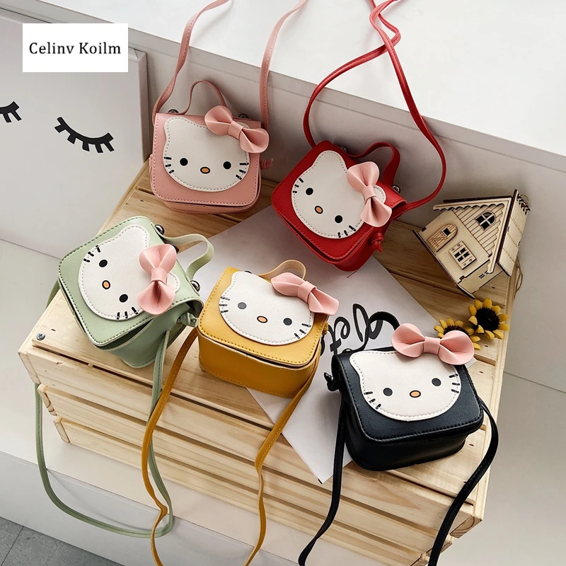 

Celinv Koilm New Five-Color Selection Cute Cat Children's Small Backpack Mini Diagonal Bags Shoulder Bag Decorative Coin Purse