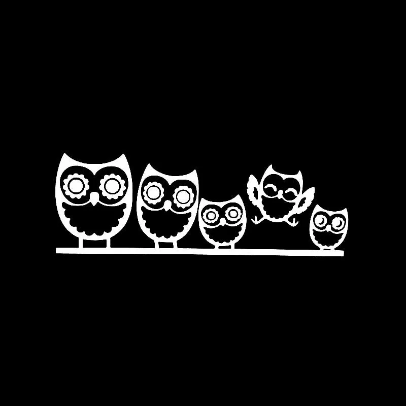 

15cmx5cm Cute owl family Car-Sticker Automobiles Motorcycles Window Bumper Laptop Vinyl Decal PVC Decorative Goods