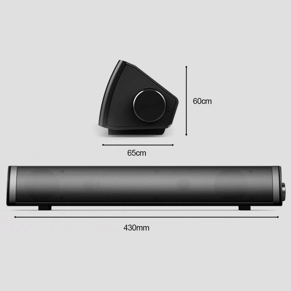 SADA V105 Speaker Bar Computer Speakers 3.5mm Wired Computer Sound Bar HiFi Sound Stereo USB Powered Mini Long Soundbar Speaker images - 6