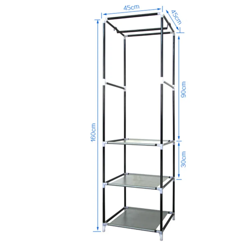 Простой шкаф для одежды стальная трубка уплотненная и усиленная студентов