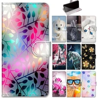 flip book case for funda xiaomi redmi note 11 10 9 pro max 11t 10s 9s 8t cases cute cat dog rose wallet leather phone back cover