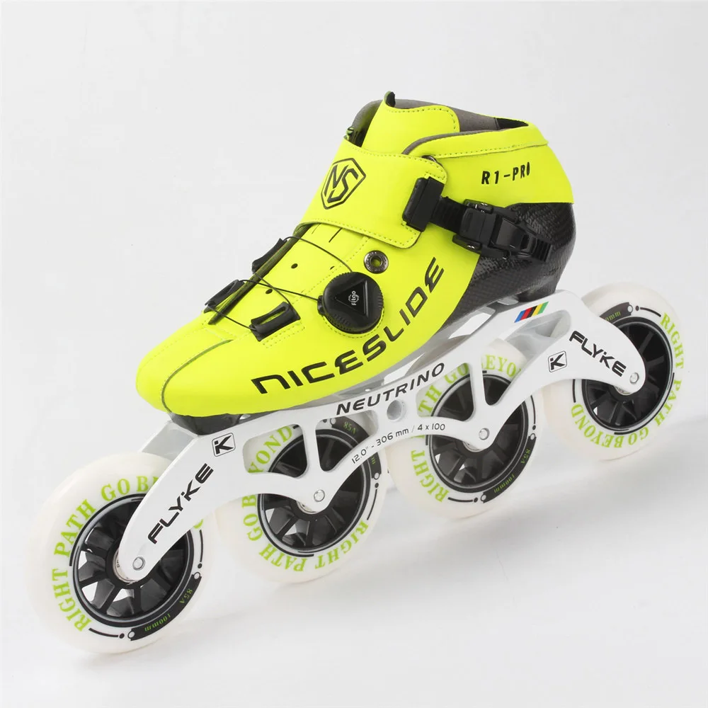 Оригинальные роликовые коньки Niceslide Speed самоблокирующиеся из углеродного