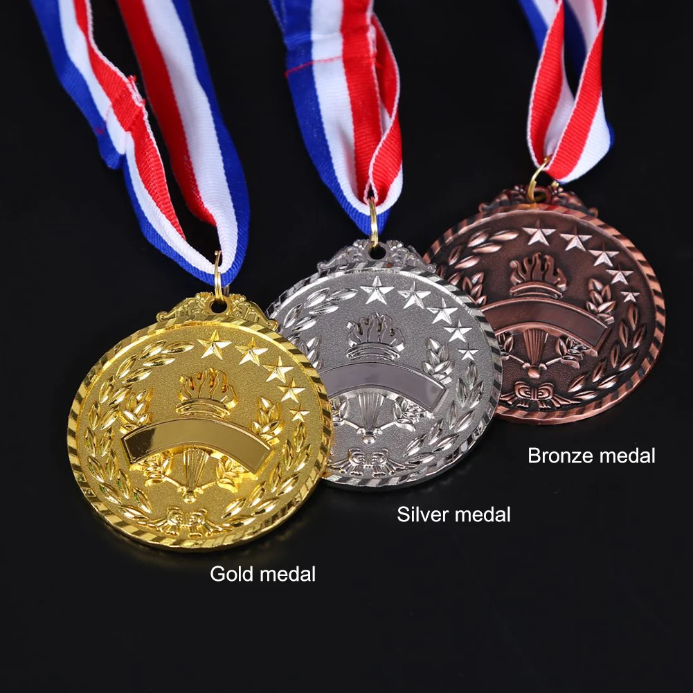 

Torch Medal Souvenir Zinc Alloy Sport Competition Prize with Ribbon Strap Winner Medals Gold Silver and Bronze Medals for Awards