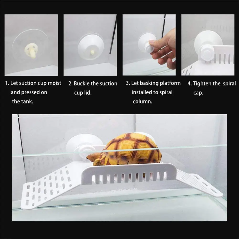 В форме моста амфибия рептилий Баск платформа черепаха для аквариума с сосанием