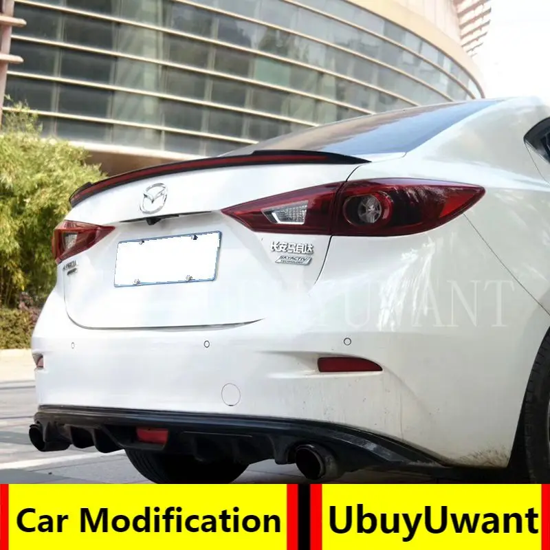 Для Mazda 3 Axela 2014 2015 2016 2017 2018 Высокое качество ABS пластик спойлер праймер цвет