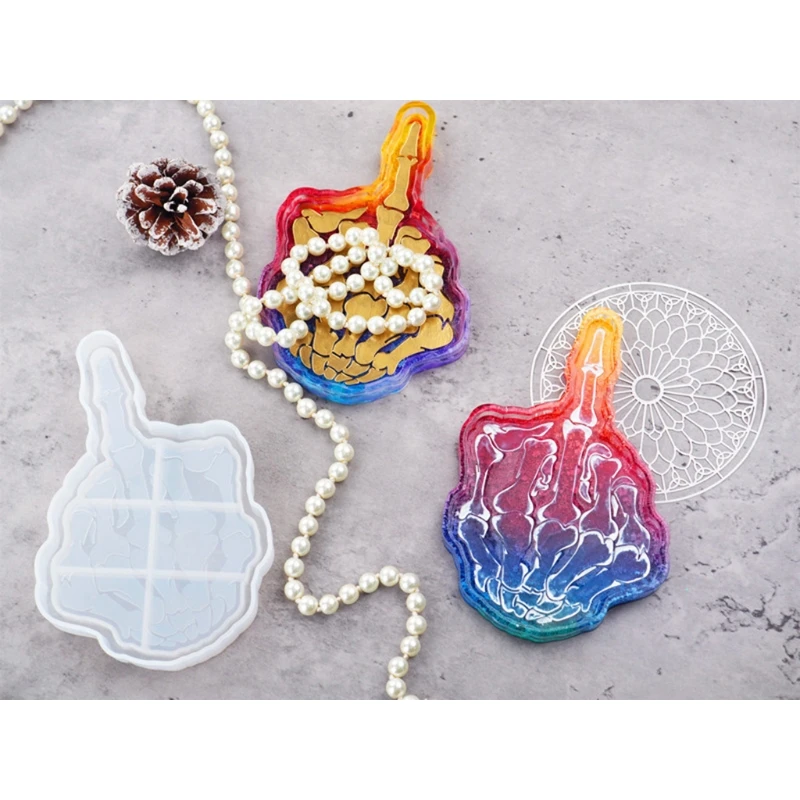 

DIY Skull Head Shape Tray Mold Resin Skull Hand Snake Head Silicone Tray Mold