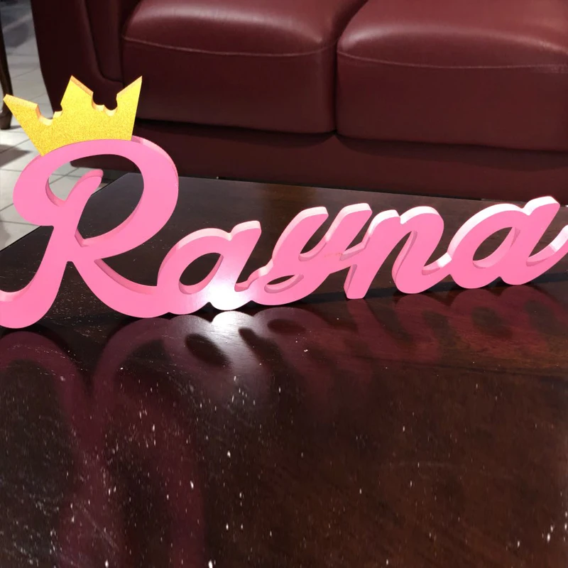 Именной стенд с короной принцессы детские Персонализированные деревянные