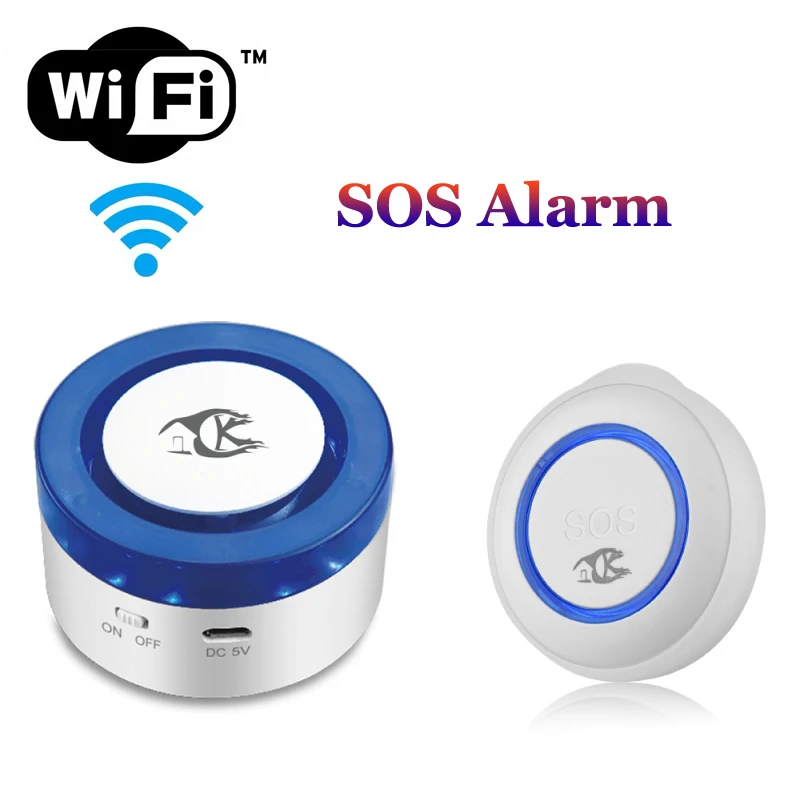 

Кнопка SOS Tuya, умная Водонепроницаемая Аварийная сигнализация с Wi-Fi, с беспроводным датчиком, для пожилых людей, с поддержкой Alexa и Google