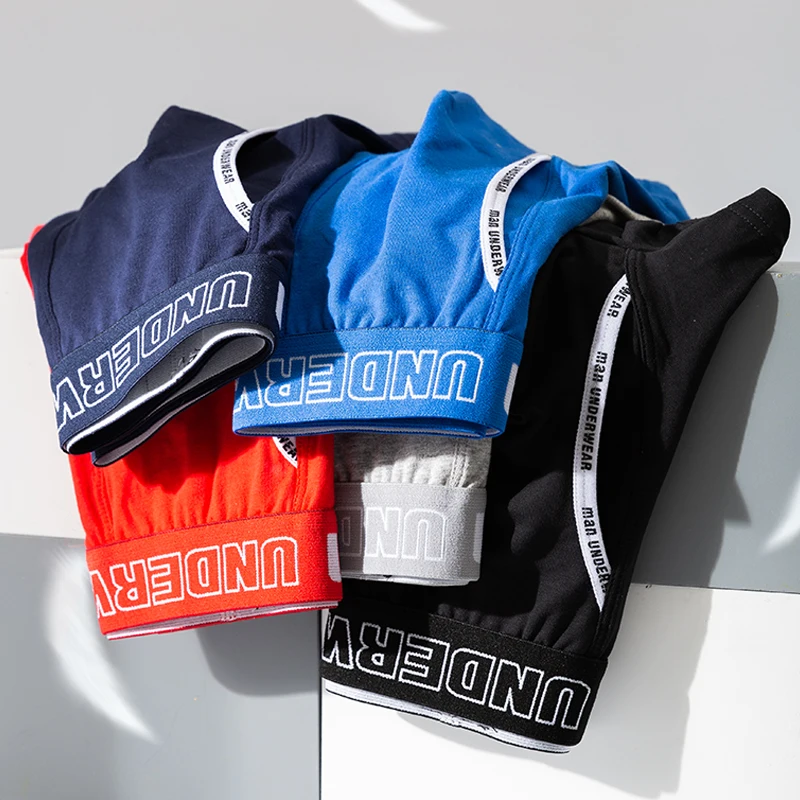 

4pcs boxer mens underwear men cotton underpants male pure men panties shorts underwear boxer shorts cotton solid cuecas 365
