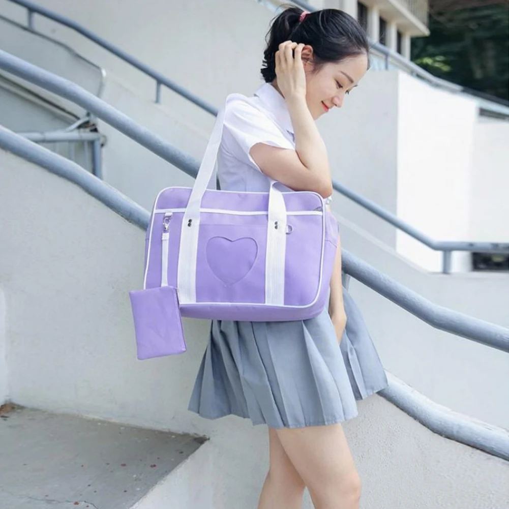 

Japanese School Bag Travel Shoulder School Bags For Women Girls Large Capacity Luggage Organizer Handbags Totes with strap