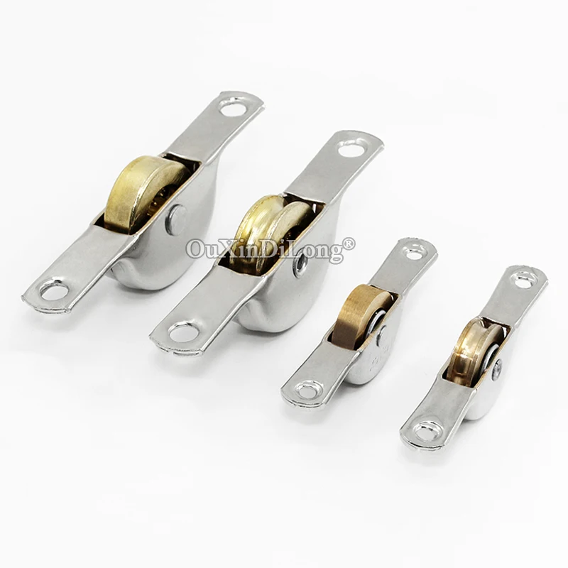

DHL Shipping 200PCS Furntiure Sliding Door Rollers Cupboard Wardrobe Cabinet Sliding Door and Window Pulleys Copper Wheels