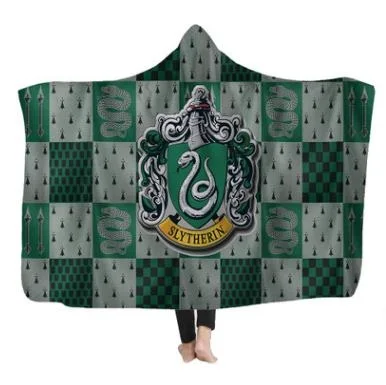 Одеяло с капюшоном серии Harried утолщенная двухслойная плюшевая накидка 3d-цифровым