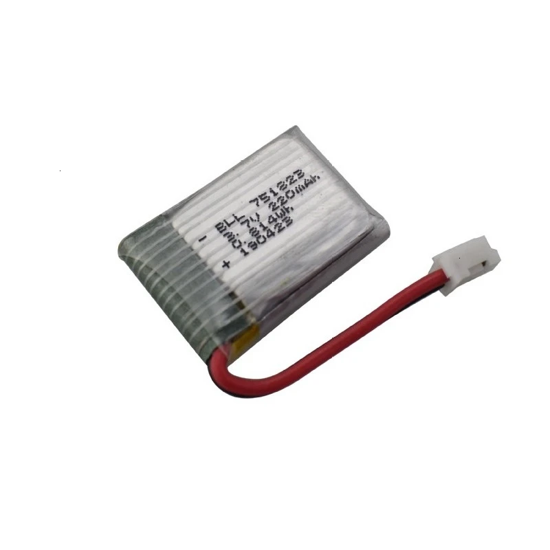 3.7V 220mAh Lipo Battery for HS210 E010 NH010 T36 751823 3.7v Rechargeable battery for JJRC H36 RC Drone Quadcopter Spare Parts - Цвет: White