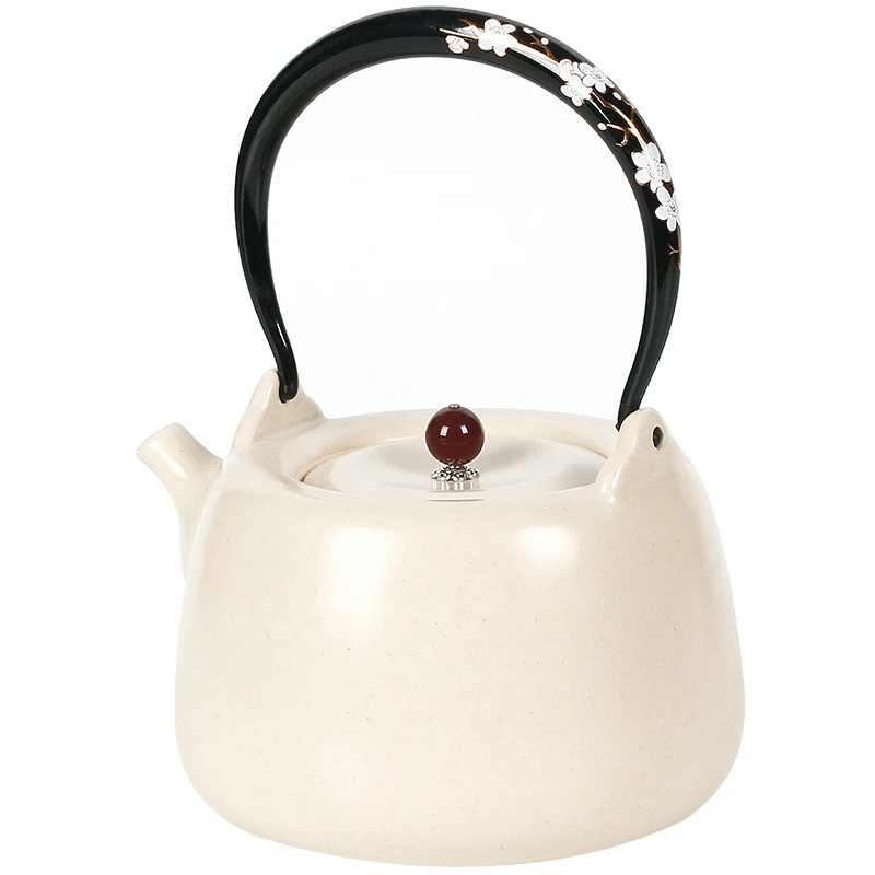 

Japanese Teapot Ceramic Kettle Pots with Thick Bottom Electric Tea Maker Theiere Pot Large Capacity Tetera Chinese Tea EI50TP