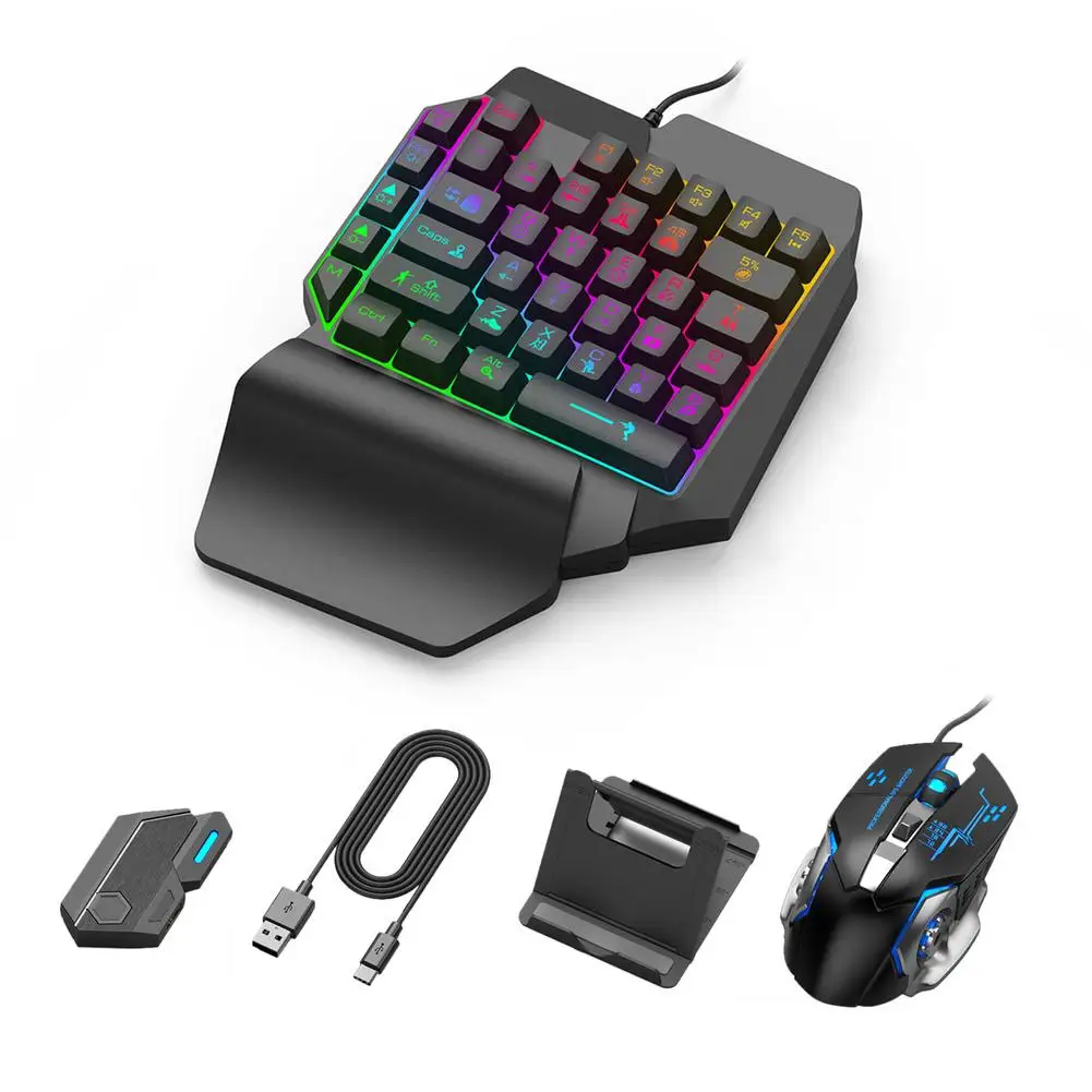 

Gaming Keyboard Wireless 4.0 Mobile Game Controller Keyboard With Mouse And Adapter