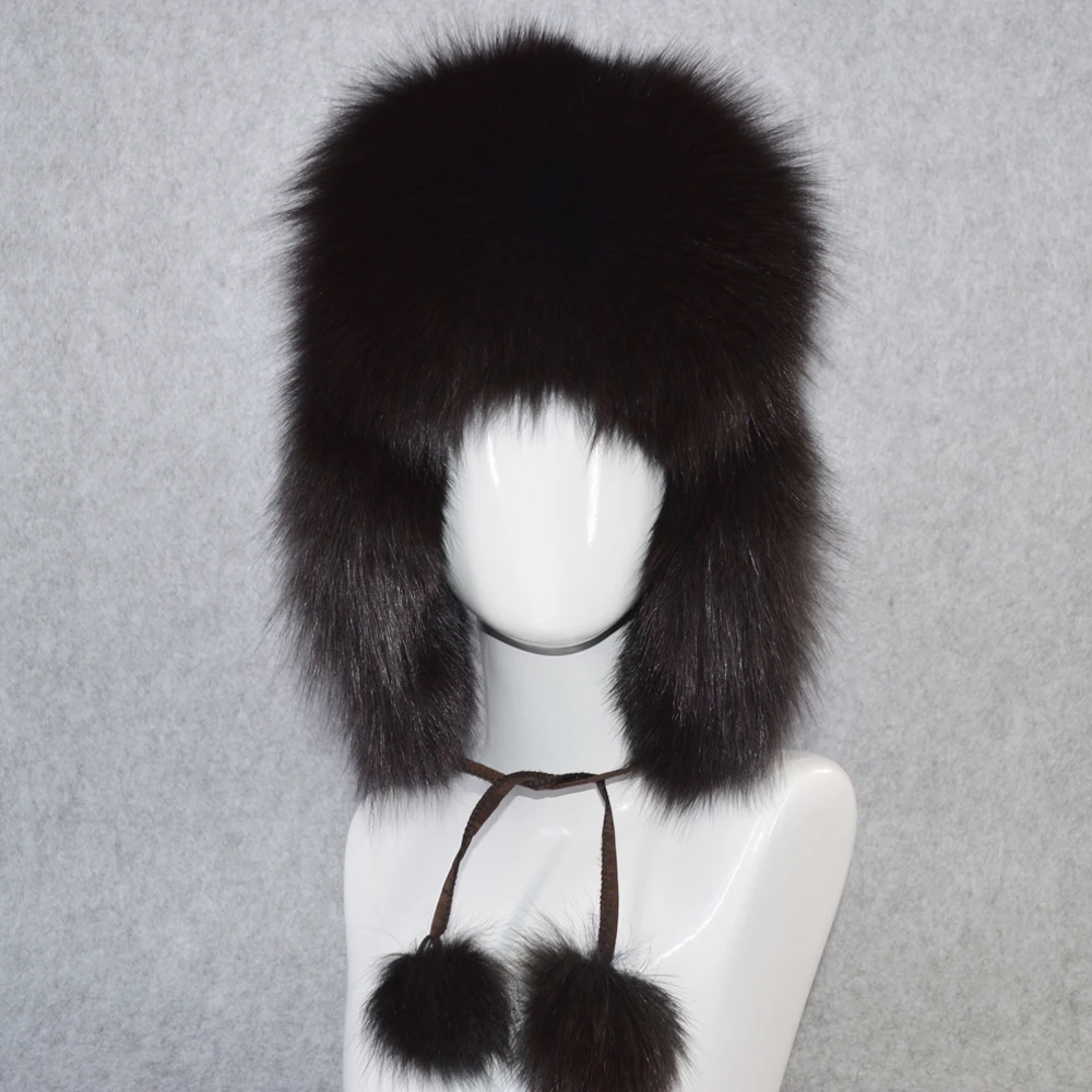 2021 модные женские туфли с натуральным лисьим мехом российские шапки-ушанки