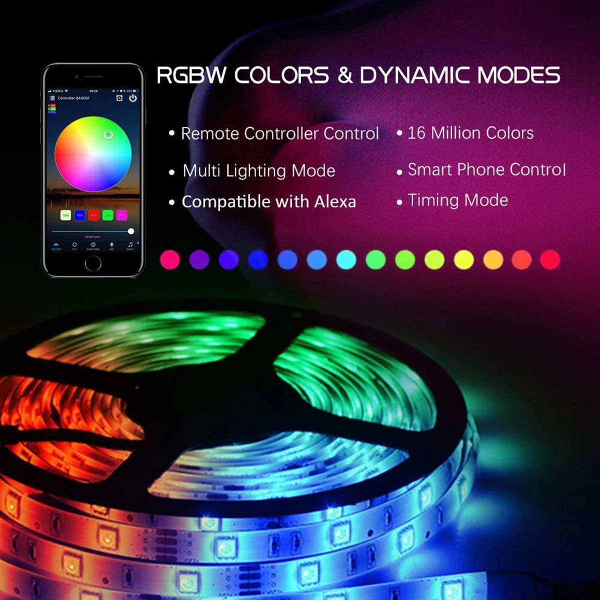 Умный wifi Пульт дистанционного управления RGB Светодиодная лента комплект пульт + 5