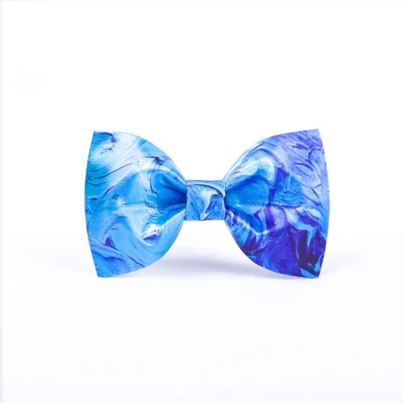 

High Quality 2020 Men Bow Tie Handmade Blue Fantasy Starry Sky Print Bowties Butterfly Designers Brand Wedding Bow Ties for Men