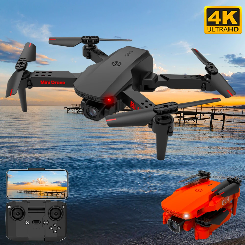 2022 New Mini RC Drone 4K HD Camera WiFi FPV Helicopter Wide Angle Dual Cameras Altitude Hold Foldable Quadcopter Drone Kid Toys