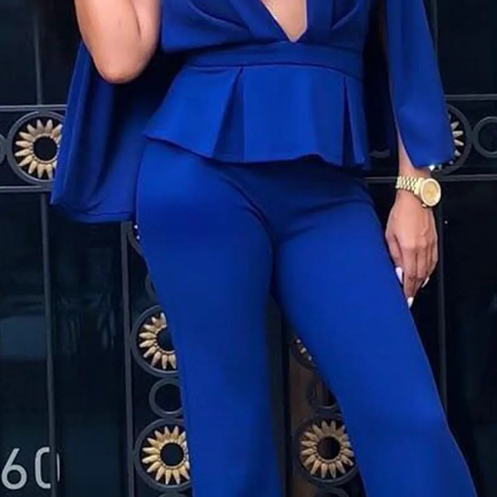 Комплект из двух предметов сексуальные офисные костюмы однотонный Королевский