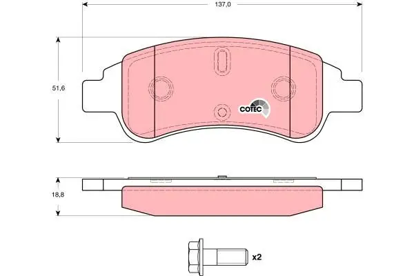 

TRW GDB1623-ON BRAKE BALATASI CTROEN DS3 CONVERTBLE 1315 1.6 HD 90 1560 CC-92 HP (2013/1-2015/7) 9HP (DV6DTED)