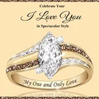 Классическое роскошное кольцо изысканное модное женское кольцо с кристаллами авангардное очаровательное ювелирное изделие обручальное кольцо