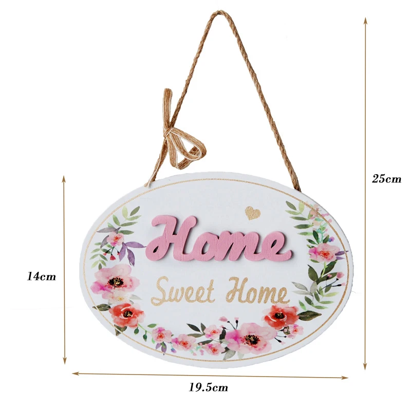 

Creative Wooden Welcome Sign with Rope Retro Pendant Hanging For Farmhouse Porch Front Door Decor LXY9