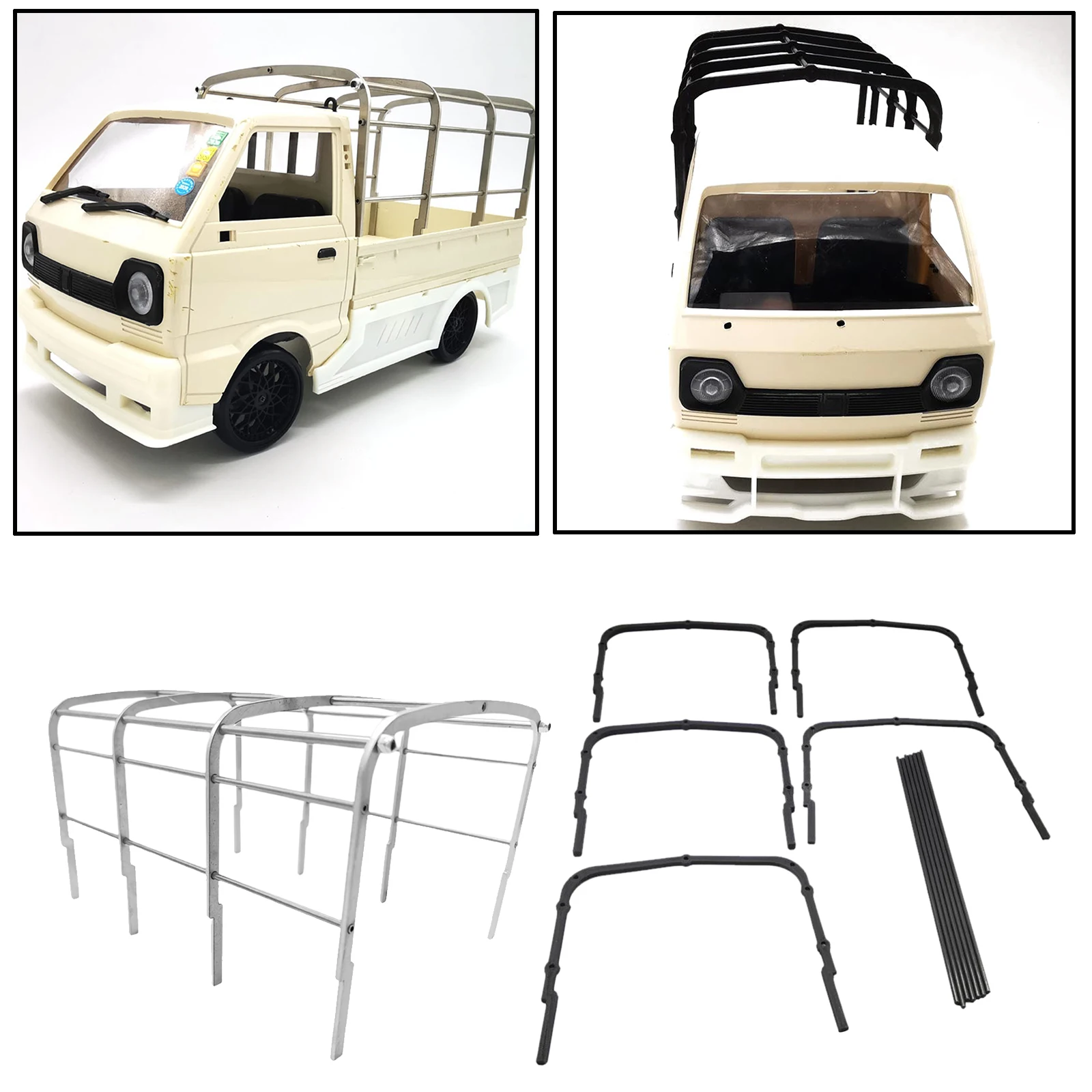

1 Set High Railing fit for WPL D12 RC Truck Car Upgrade R489 Parts Accessory, Easy to Use and Install
