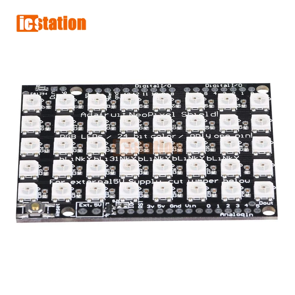 Новый светодиодный экран с матрицей 40 бит WS2812B 5050 RGB со встроенными драйверами |