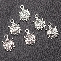 20pcslot silver plated sun double wings charm metal pendants diy necklaces bracelets jewelry handicraft accessories 1712mm