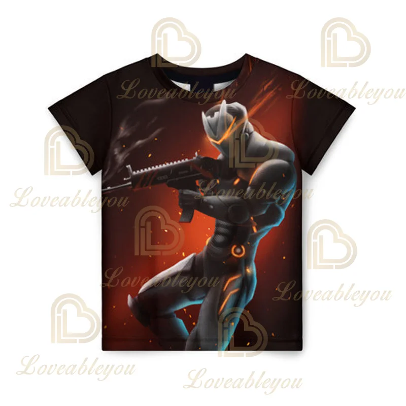 Футболка Fortnite с 3d рисунком для мужчин и женщин детская повседневная короткая