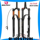 Воздушная вилка Bolany для горного велосипеда, регулировка отскока, прямая коническая горная вилка с замком 2627, 529, Аксессуары для велосипеда