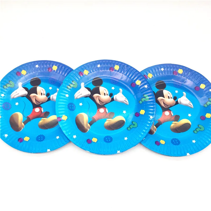 

40pcs/80Pcs New Disney Mickey Movies Birthday Party Supplies Paper Cups Plates Popcorn Boxes Banner For Kids Party Decoration