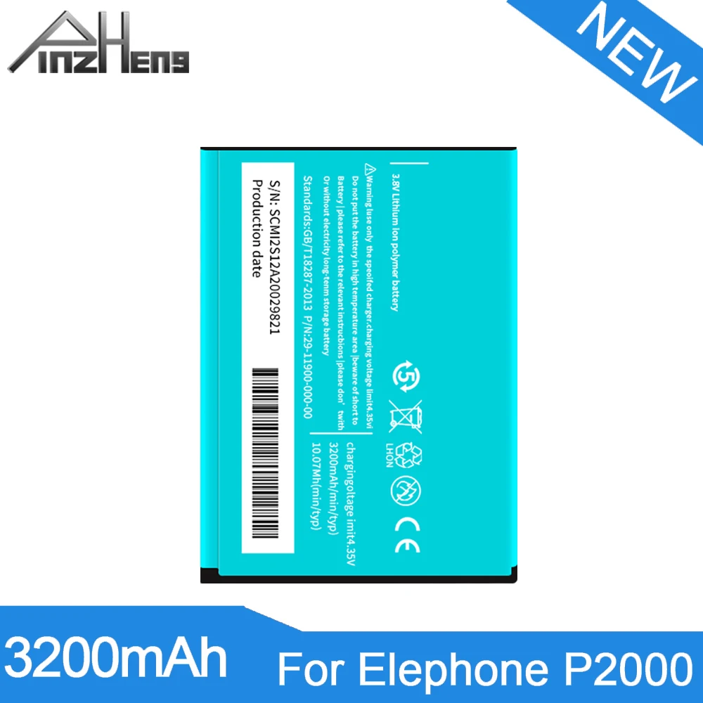 

Аккумулятор PINZHENG 3200 мАч для телефона Elephone P2000, сменный аккумулятор высокого качества, аккумулятор для Elephone P2000