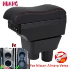 Подлокотник для Nissan Almera, для Nissan Almera Versa ящик для хранения в подлокотнике автомобиля, декоративная коробка, аксессуары для ремонта с интерфейсом USB