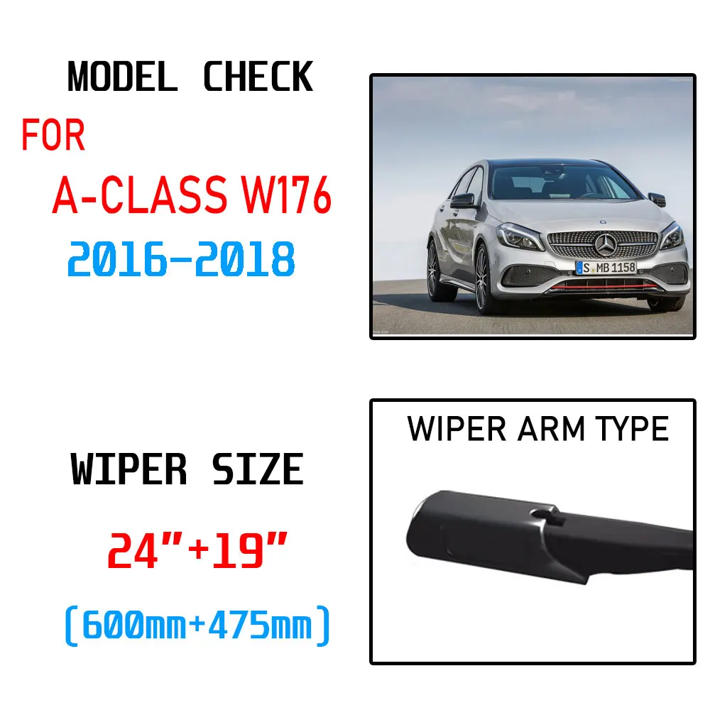 Щетки стеклоочистителя для Mercedes Benz A-Class W176 2016 20117 2018 A-klase A160 A180 A200 A45 | Автомобили и
