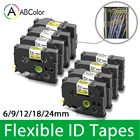 3PK 69121824 мм Гибкая идентификационная лента, совместимая с FX231 FX631 FX221 FX621 FX241 FX641 FX251 лента для этикеток