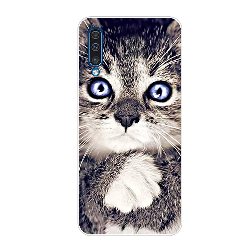 White Чехол для samsung Galaxy A50,, модный Мягкий силиконовый чехол для samsung A30 30 A 50 A505, чехлы для телефонов - Color: White