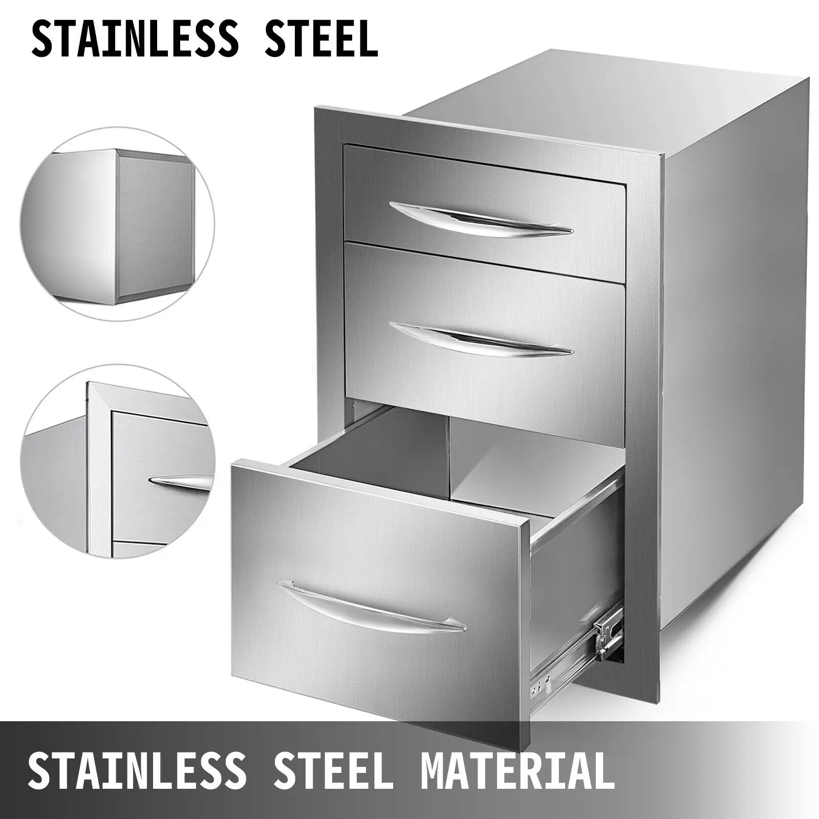 Устойчивый к ржавчине Одноместный/двойной/тройной выдвижной ящик для кухни