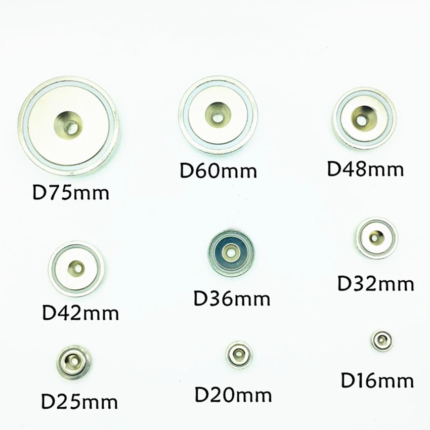 Сильный Мощный круглый неодимовый магнитный крюк спасательный магнит морское
