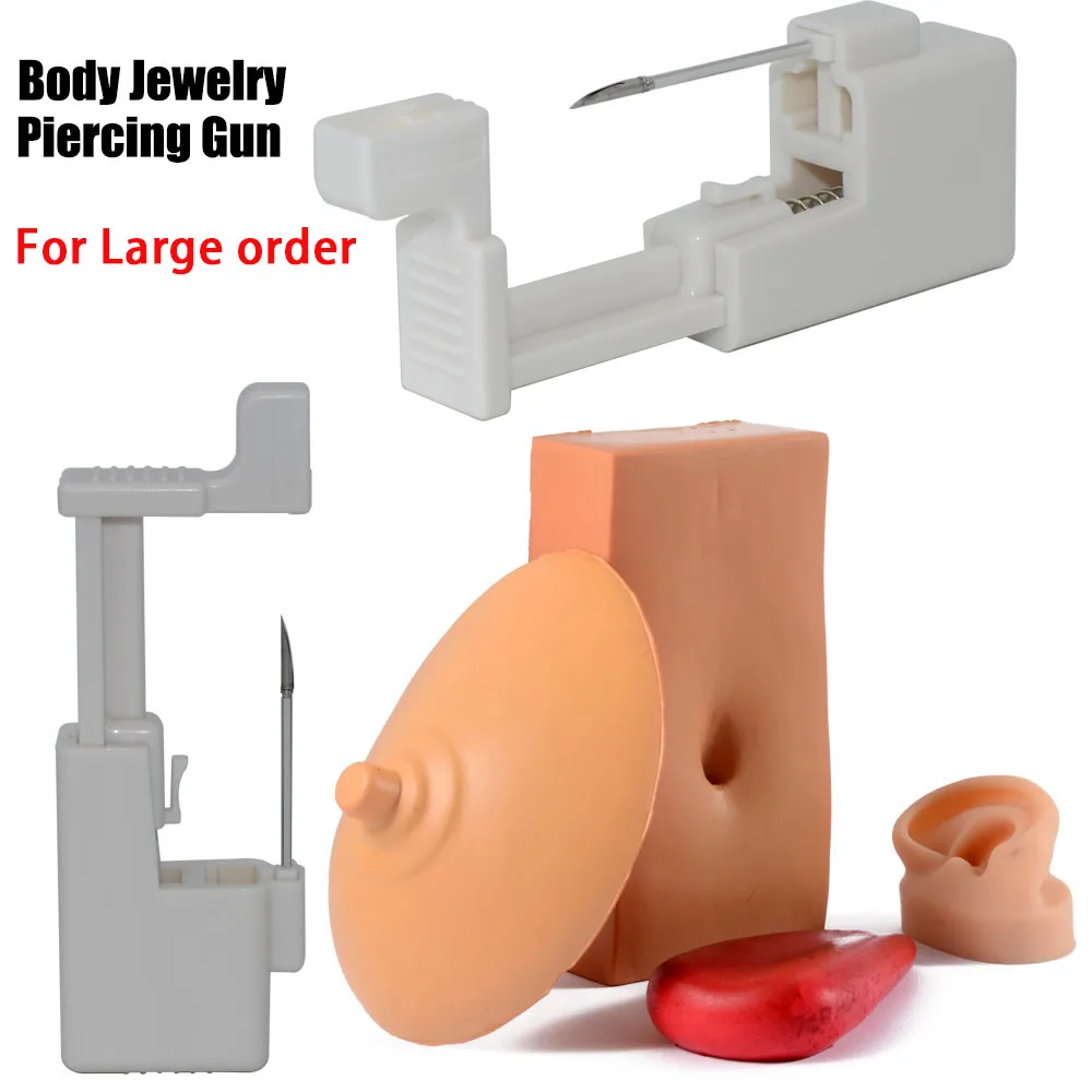 

Disposable Sterile Body Jewelry Piercing Gun Unit Nipple Ring Tongue Bar Navel Ring Labret Piercer Kit Piercing Tool Wholesale